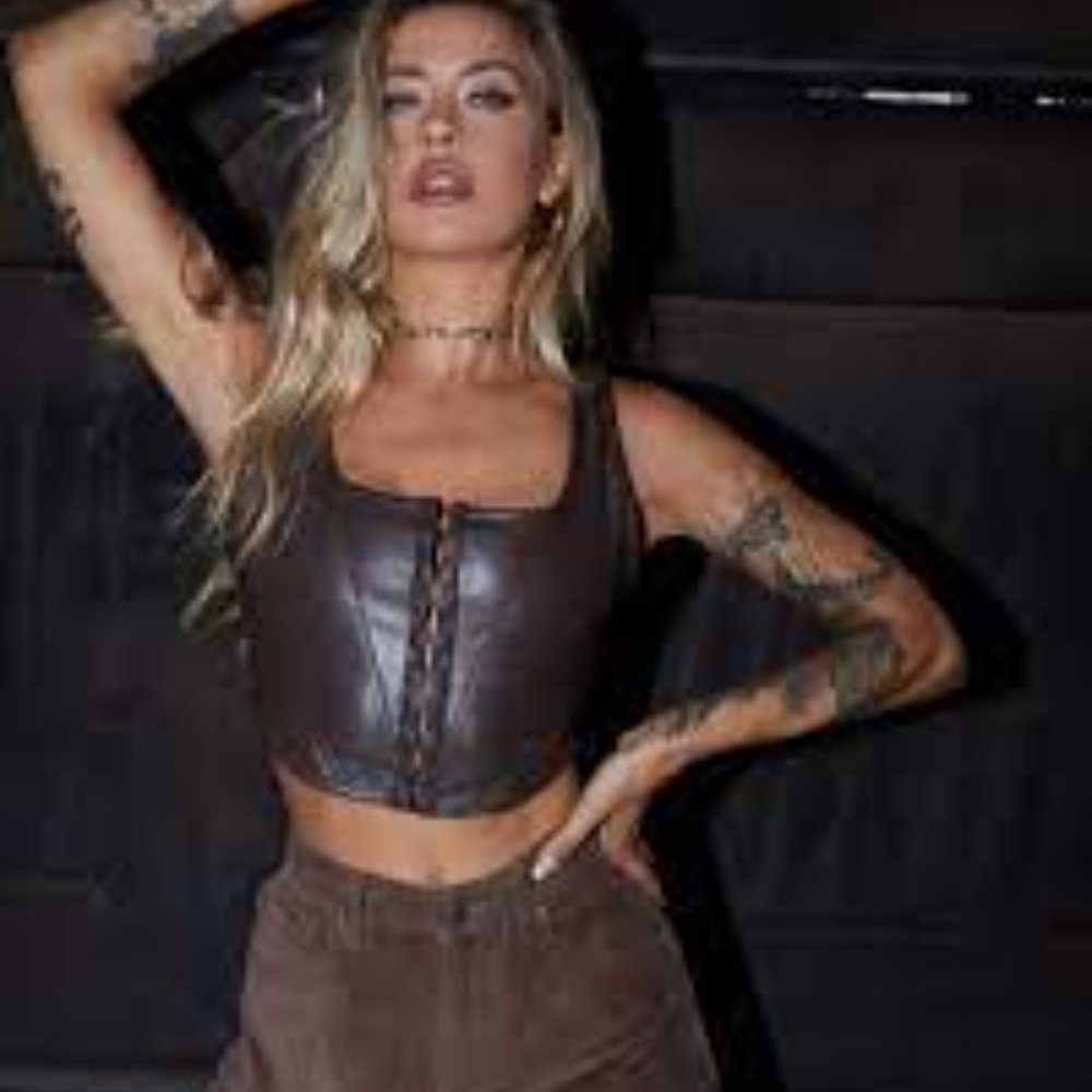 Brown corset top
